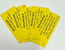 5 ~ Bell System ~ Warning ~ Repair Service Tag