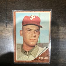 Topps 1962 Topps Jim Owens #212 Philadelphia Phillies Base Set Baseball Card
