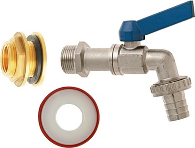 GEKA Anschluss-Set 3/4'' für Regentonnen inkl. Hahn und Dichtung
