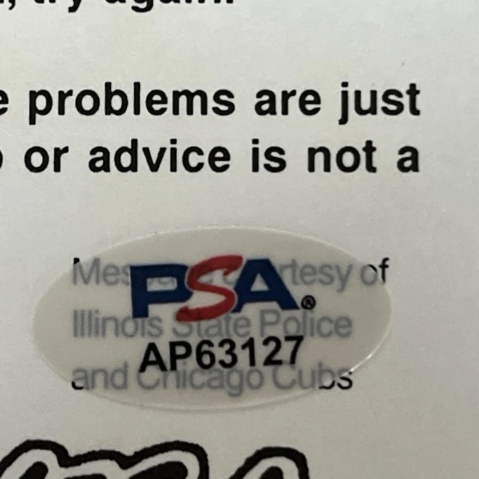 Фотокарта с автографом Марка Грейса 3,5x6 — Chicago Cubs — подлинность PSA - Изображение 3 из 3