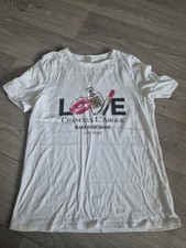 Riverisland White Tshirt Size 10 Excellent Condition Lipstick Perfume Design