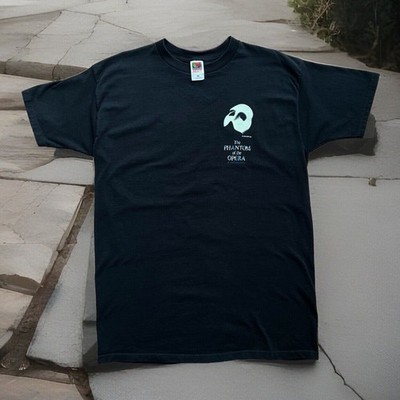 Vintage Phantom Of The Opera Shirt XL Black 90s Musical Play New York Kanye Art