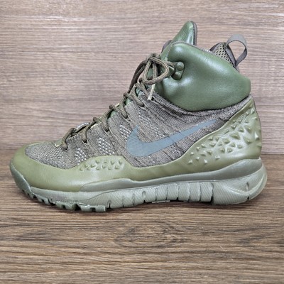 Nike Lupinek Flyknit Sneaker Gr. UK 7 Cargo Khaki Hi Top Sneaker 862505-300