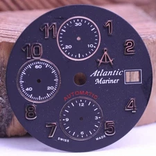 ATLANTIC MARINER VALJOUX SWISS CHRONOGRAPH MEN'S WATCH DIAL 29.4mm NOS (LX)