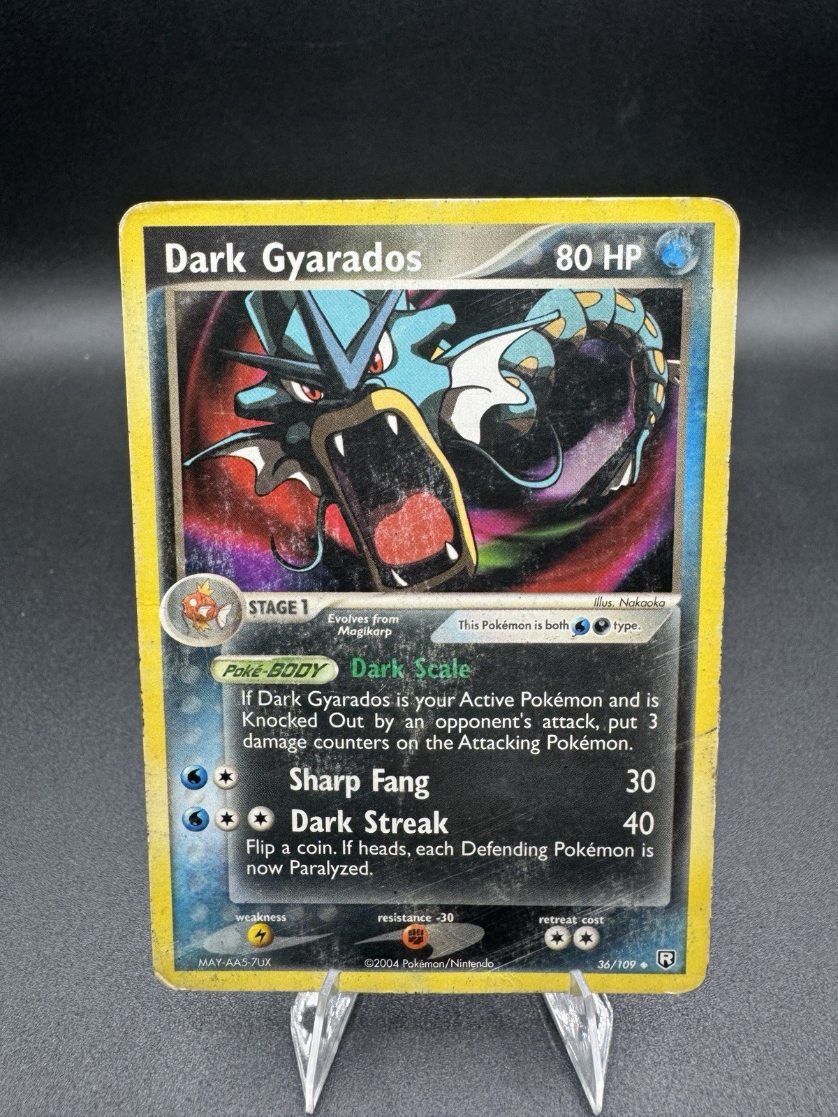 2004 Pokemon EX Team Rocket Returns Dark Gyarados #36/109 HP