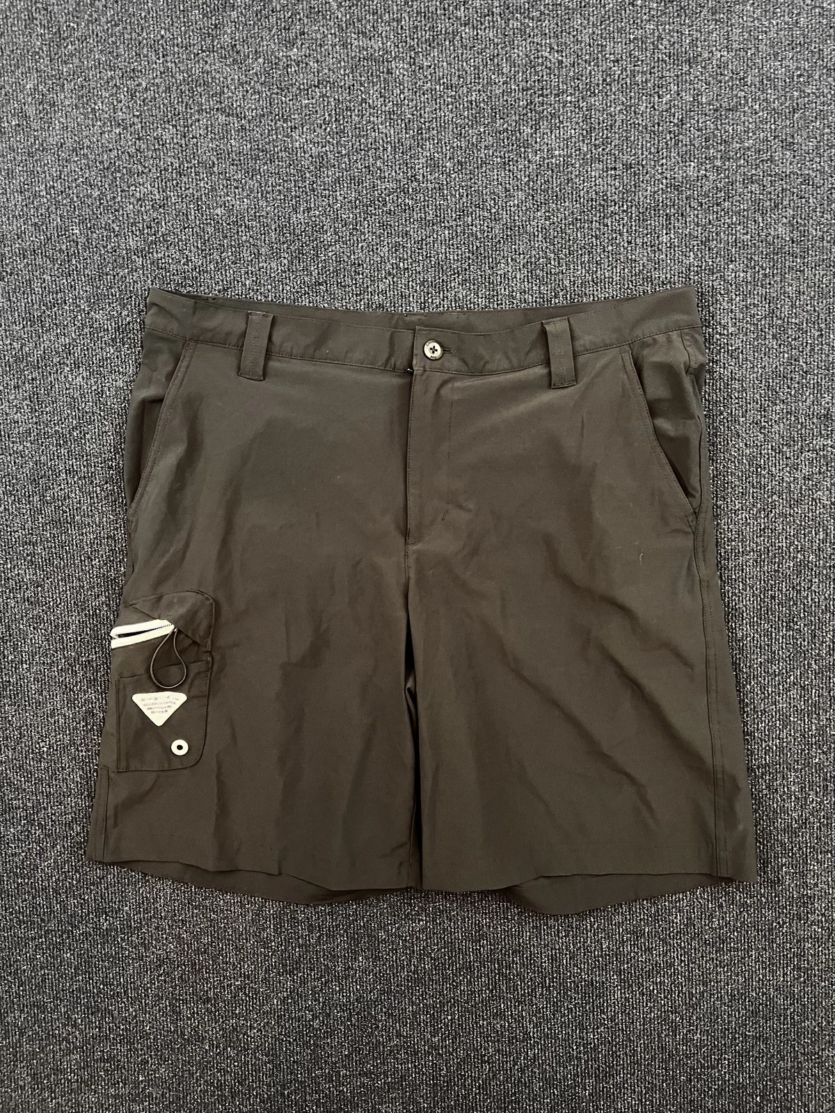 Columbia PFG Shorts Mens 38 Black Omni-Shade Outdoors Fishing Hiking Utility