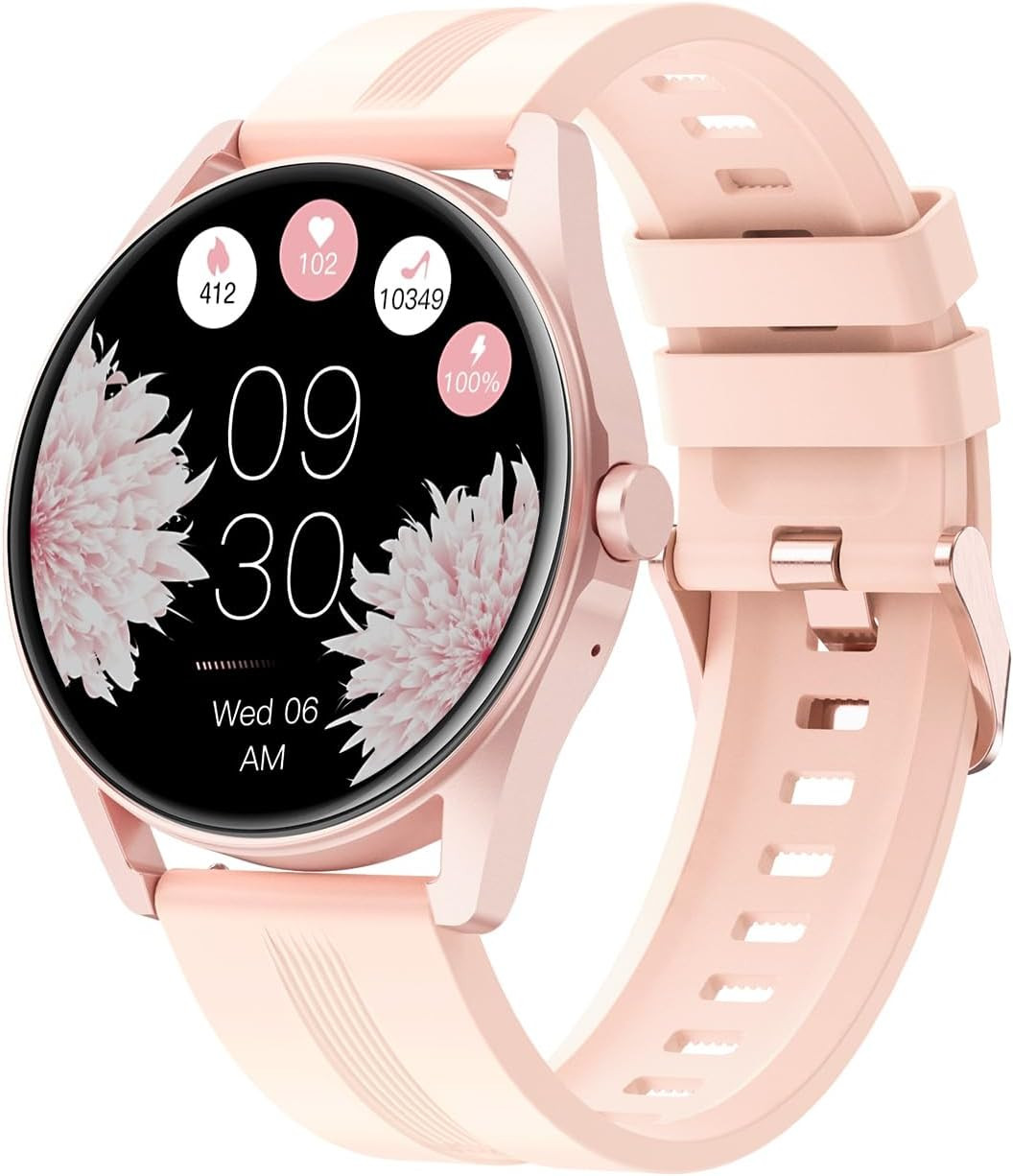 Smartwatch Donna Chiamate E Whatsapp Rotondo Smart Watch Bluetooth Orologio Fitn