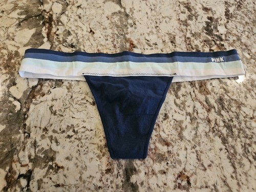 True Vintage Victoria Secret PINK Logo Yoga Thong Panty Medium