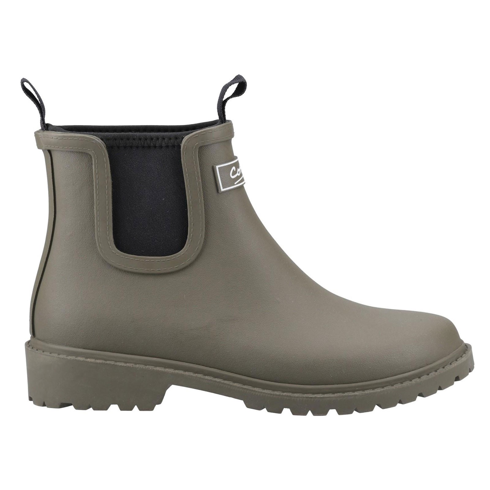 Cotswold Barton Wellington Boots Womens Short Waterproof Wellies Khaki Brown