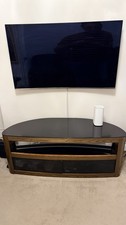 TV STAND - AVF Burghley 1250 mm Curved TV unit for up to 65" TVs - Walnut
