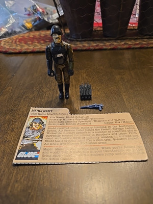 1983 Vintage G.I. Joe  Cobra Major Bludd File Card 100% Complete