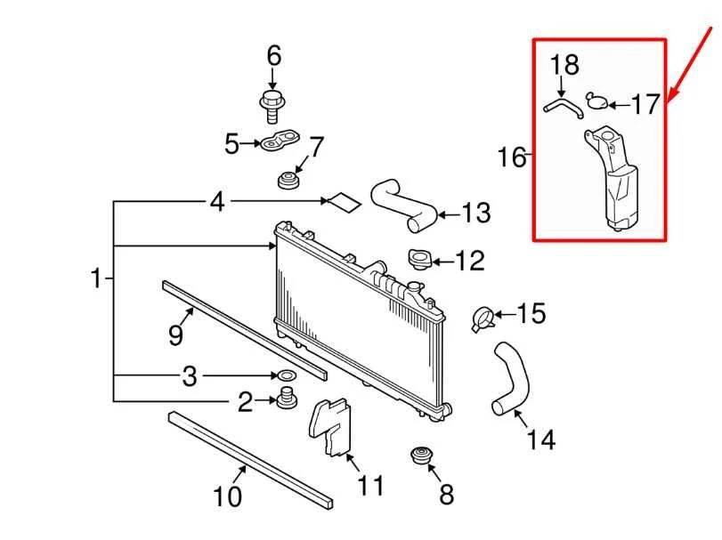 Botella depósito refrigerante radiador Subaru Outback Legacy 2005-2019 45150AG00A OEM Foto 2 de 4
