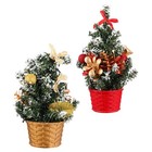 2 Pcs Holiday Desktop Decoration Tree Christmas Table Centerpieces Small Xmas