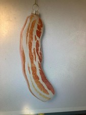 New  Bacon Glass Christmas Tree Ornament