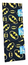 Batman Fat Quarter Fabric Lot of 3 18" X 21" 100 Cotton Black Yellow DC Comic