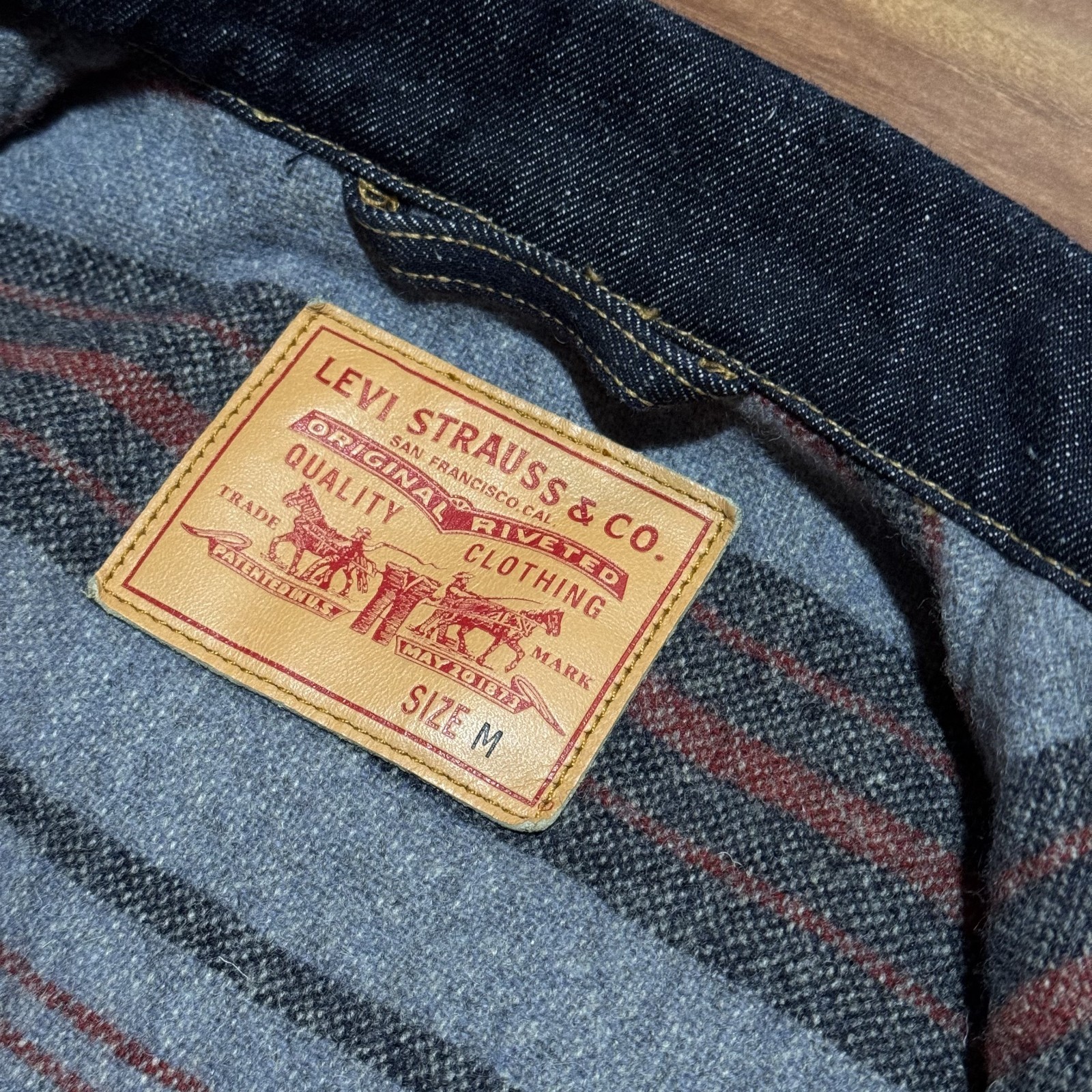 SAMPLE Levi's Blanket Lined Denim Jacket Type 3 N… - image 6