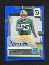 Devonte Wyatt 2022 Panini Donruss Football Rated Rookie Blue Auto RC #360