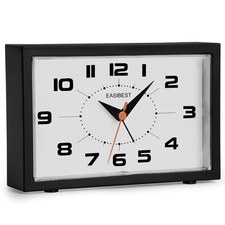 Sveglia Analogica Silenziosa Senza Ticchettio,Sveglia Crescendo,Snooze con Piccolo,Nero 