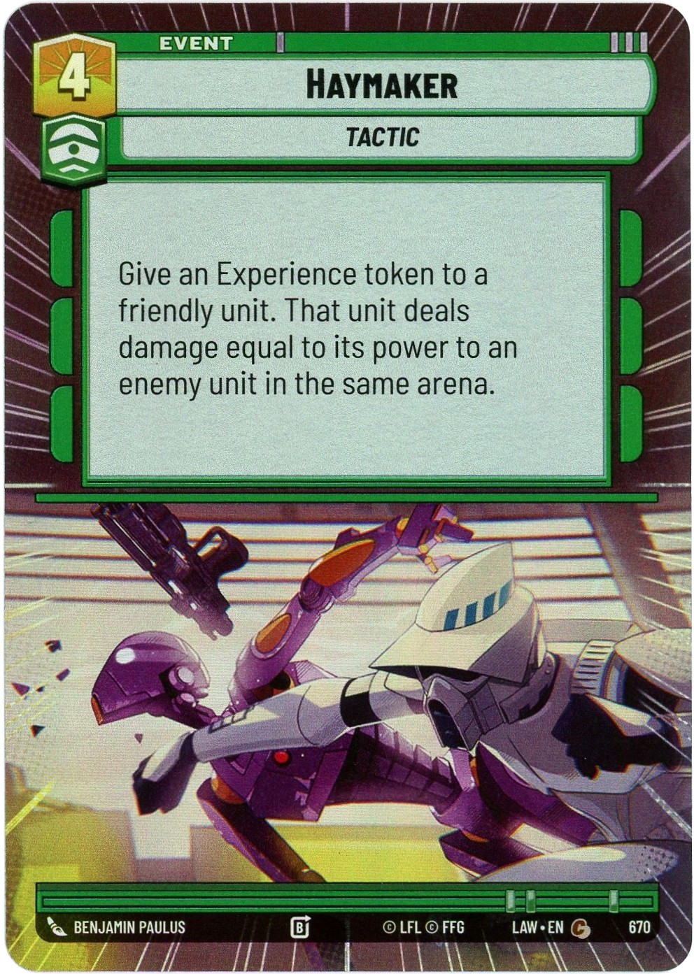 Haymaker (Hyperspace Foil) 670 - A Lawless Time LAW - Star Wars SWU - NM/M