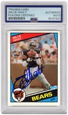 Willie Gault Signed Chicago Bears 1984 Topps Rookie Football Card #224 (PSA/DNA)
