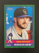 2025 Topps Heritage - Kris Bryant #20 Dark Green Border Colorado Rockies 