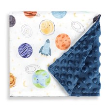 Baby Blankets for Boys Girls, Soft Minky Blankets with Double Layer Dotted Ba...