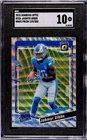 JAHMYR GIBBS~ 2023 Donruss Optic WAVE PRIZM Rookie #129/300🔥SGC 10 Gem Mint