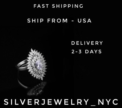 Emerald - Simulated & CZ Gemstone 925 Sterling Silver Flower