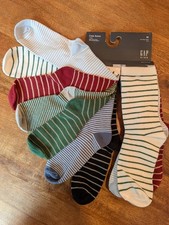 Gap Kids Crew Socks 7 pairs M - Fits Shoe Sizes 13-2 - Brand New Org Package