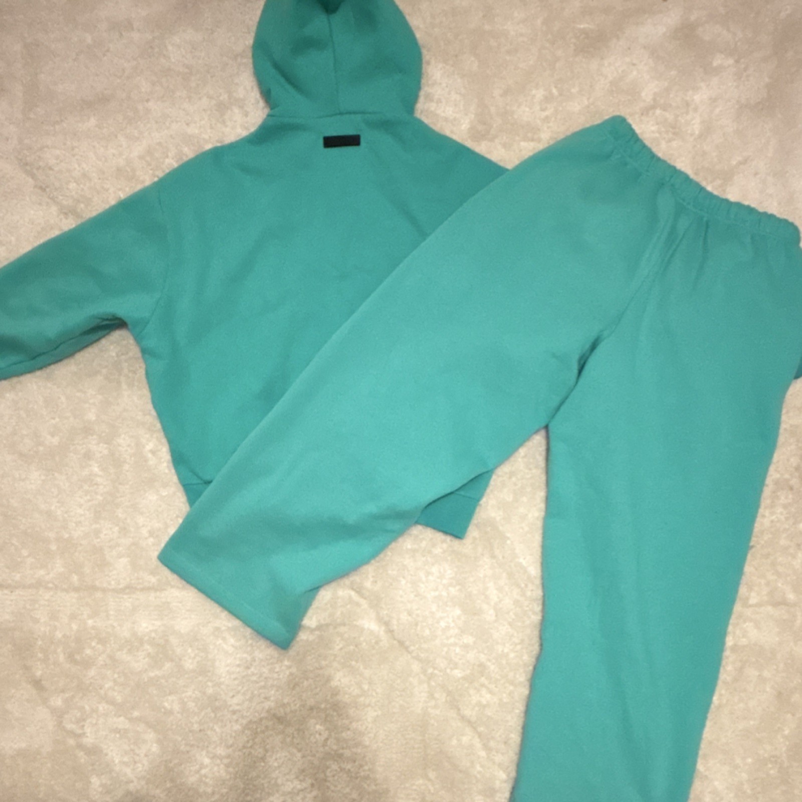 Fear of God Essentials Mint Leaf Men's Tracksuit Hoodie and Relaxed Pants Set thumbnail 3