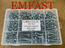 4mm & 5mm Pan Pozi Machine Screw Steel Assortment Box Assorted Selection M4 M5