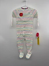 Magnetic Me One Piece Organic Cotton Footie Toddlers 9-12 Months White Striped