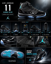 Jordan Air Jordan 11 Retro Gamma Blue 2013 Me...