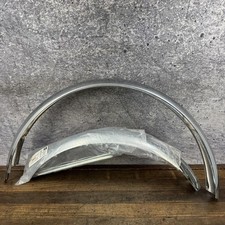 Wald Chrome 26in Balloon Fender Set 3in Wide Front Rear Steel Braces Bike