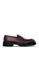 FERRAGAMO Aukland Burgundy Leather Loafers New Authentic