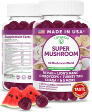 Lunakai USA Made Super Mushroom Gummies for Adults β 60Ct