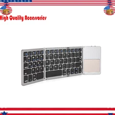Mini Folding Wireless New Bluetooth Keyboard w/Touchpad For Laptop Tablet Phone