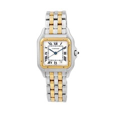 Cartier Watch Panthere Off White Roman Numeral Dial Steel & YG 183949 1990