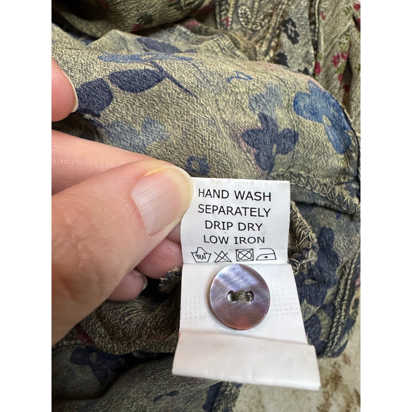 Young Threads Embroidered Patchwork Boho Blouse L… - image 5