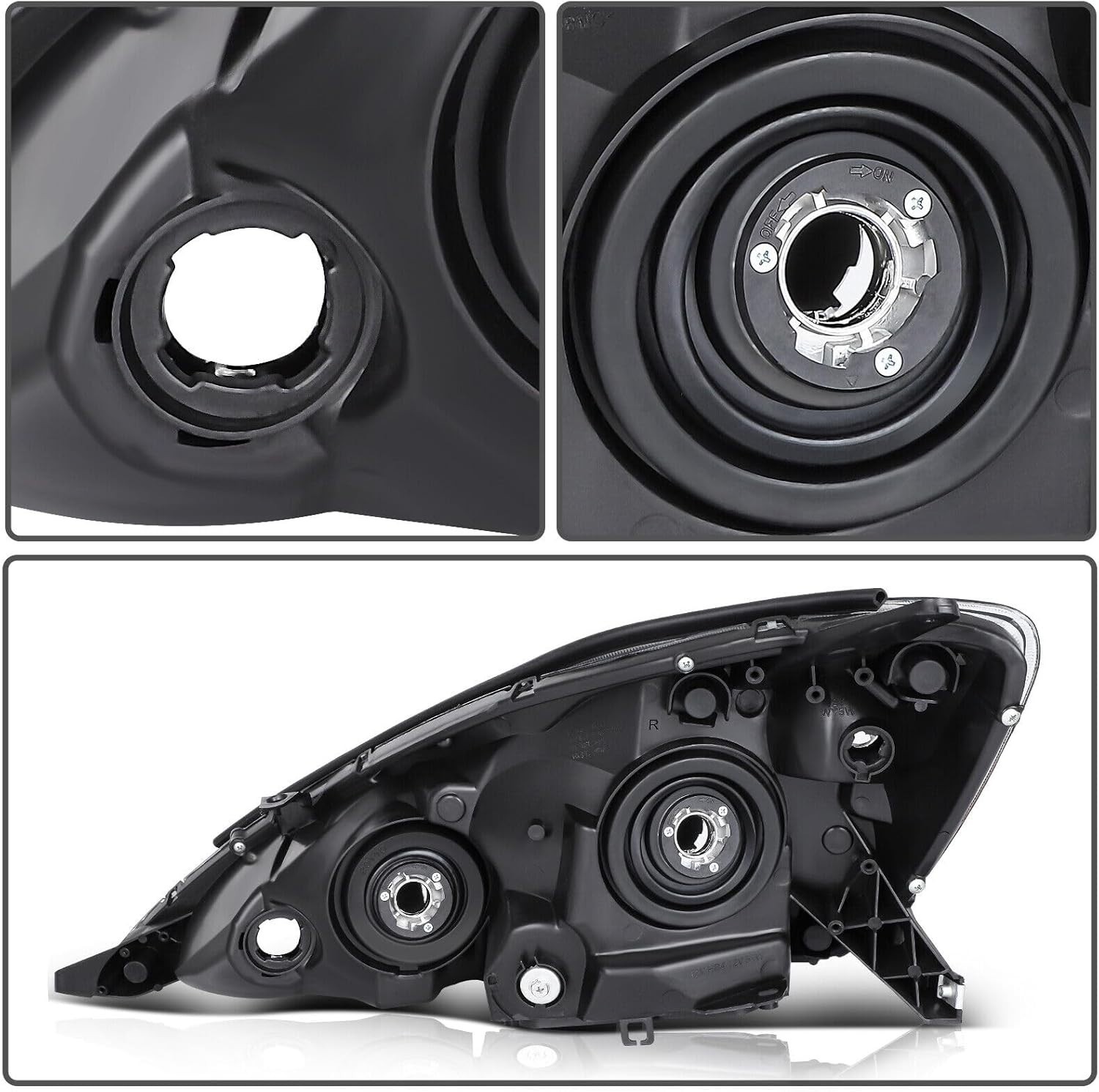 Headlight Assembly compatible with 2006 Toyota Sienna Headlamp Headlights Pair