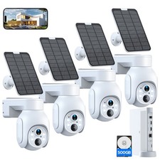 4MP Wireless Security Camera System 2K Solar Power Wifi CCTV HDMI 10CH NVR HDD