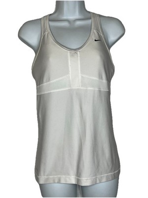 Nike Dri-Fit Women's M White Racerback Built In Bra Work Out Top