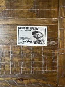 Strother Martin Fan Club Memorabilia Lot of 4