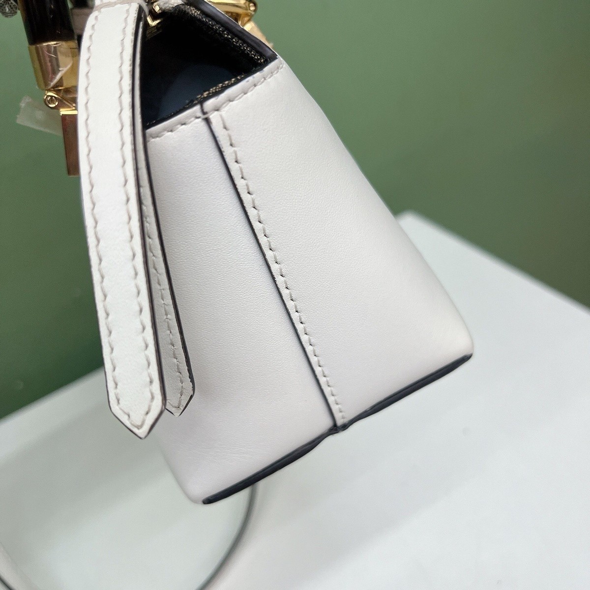 Fendi Pre-Owned Authentic Boston Bag White 17*8*9 Free Tracked
