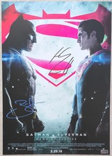 Autograph Henry Cavill, Ben Affleck Signed 11x17 Poster ( Batman v Superman )