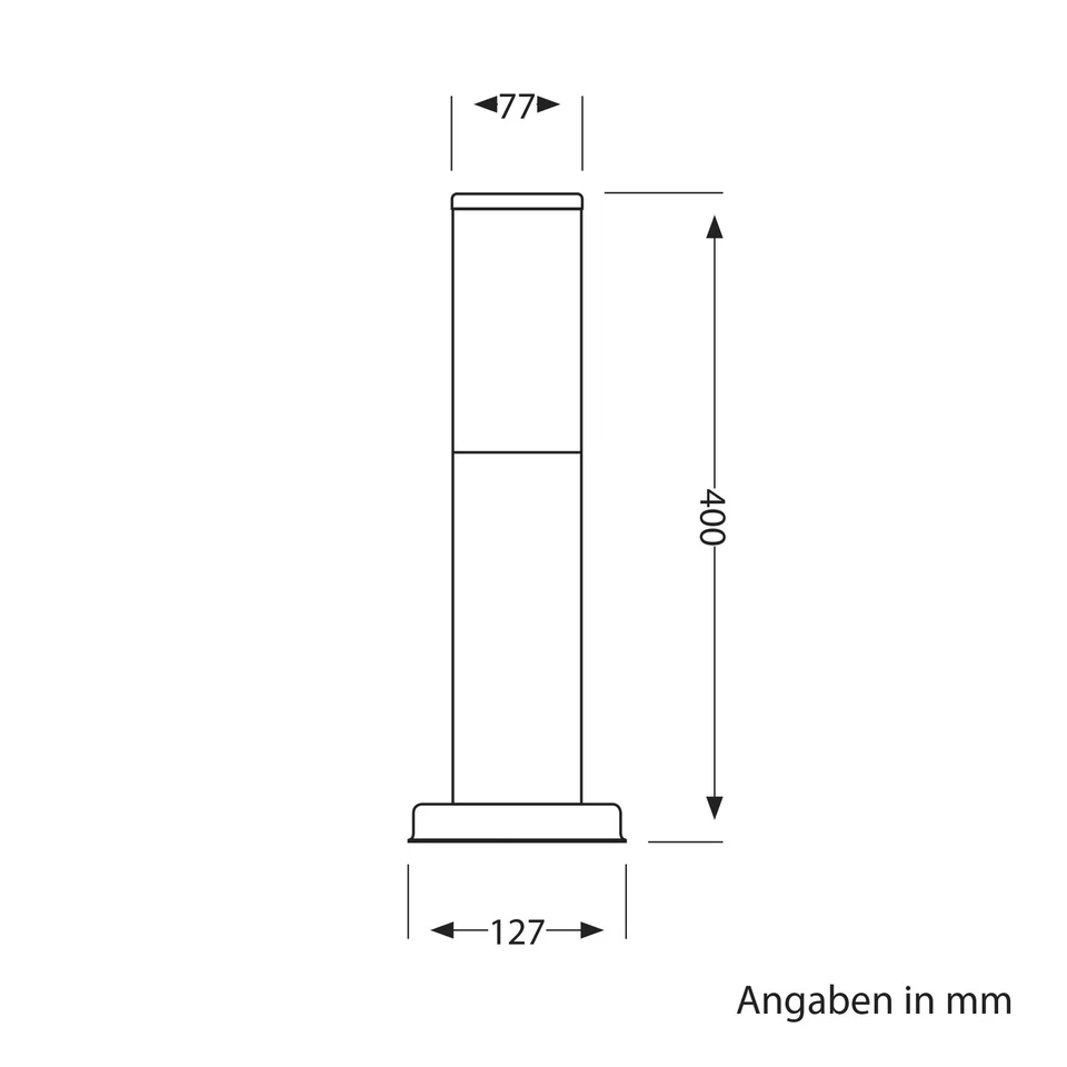 Wegelicht / Pollerleuchte / Gartenleuchte PORU für außen, Rauchoptik, IP44, - Bild 4 von 4