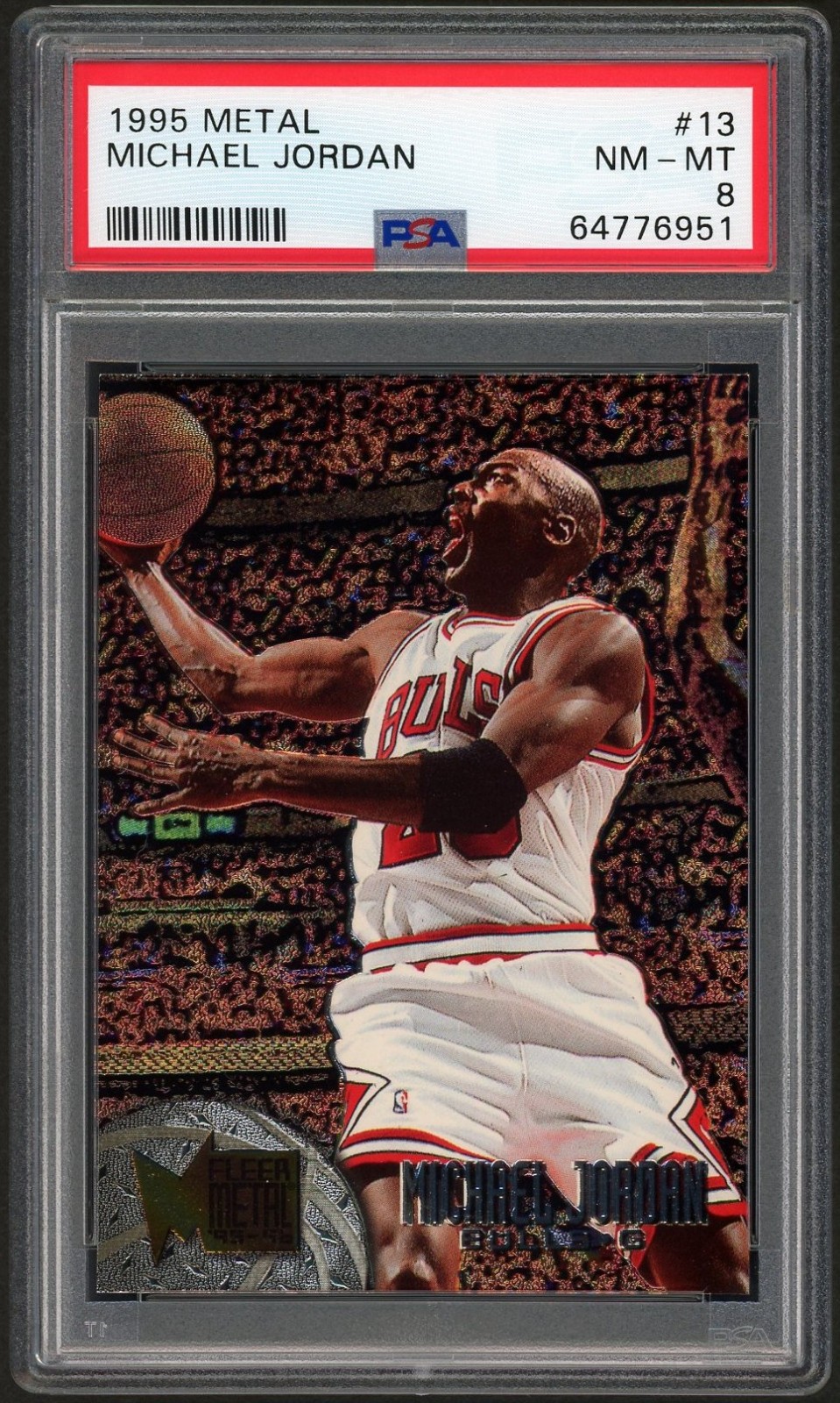 1995 Fleer Metal Michael Jordan #13 PSA 8 NM-MT Chicago Bulls