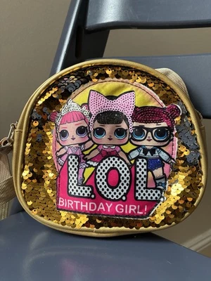 LOL Surprise Gold Pailletten Birthday Girl’s Lunch Bag Mädchen Tasche - Bild 1 von 4