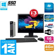 Ultra Mini PC LENOVO M73 Usff Tiny Core I3-4130 4Go 16Go SSD Wifi W7 Ecran 17 "