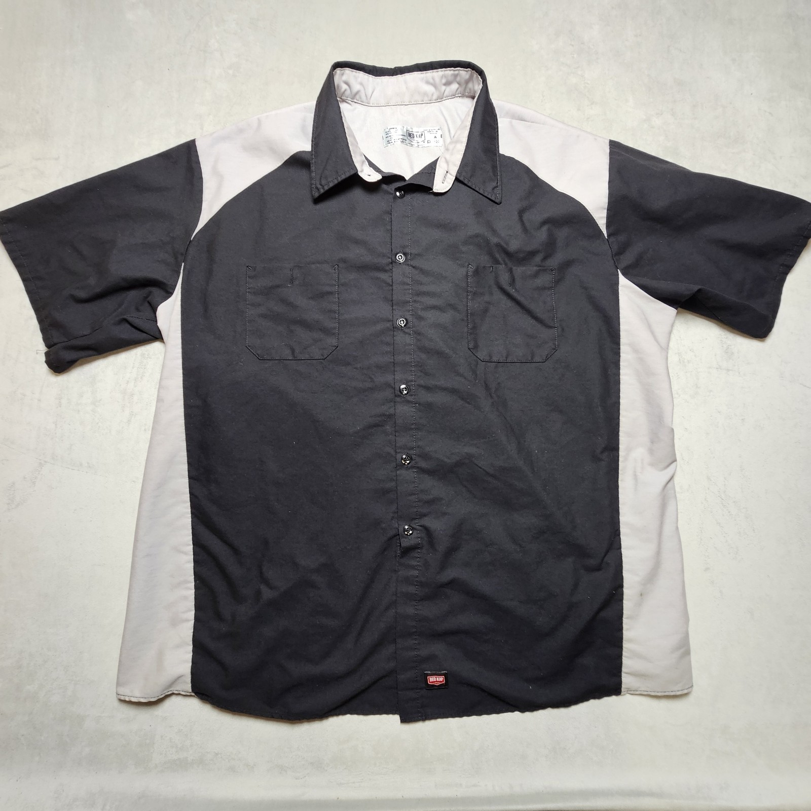 Lot Of Red Kap Button Up Work Shirt Short Sleeve Collar Men's